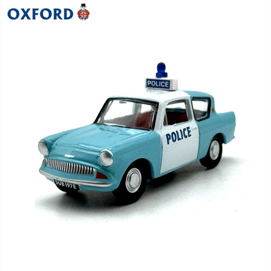 1/76 Scale Ford Anglia Police Panda Diecast Model Car