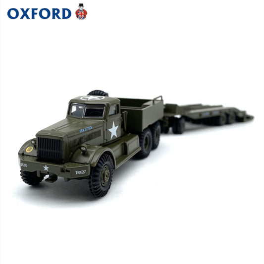 1/76 Scale US Army Diamond T Tank Transporter and Trailer Diecast Model