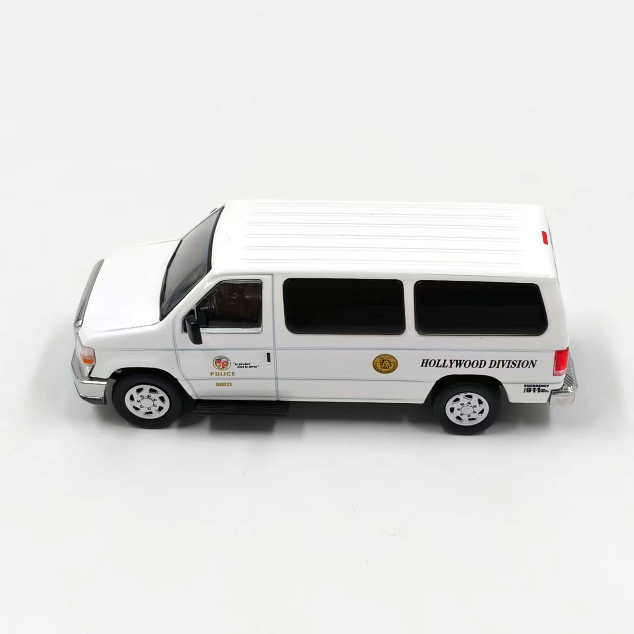 1/64 Scale Ford E-Series Van LAPD Hollywood Division Diecast Model Car