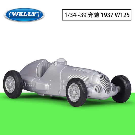 1/36 Scale 1937 Mercedes-Benz W125 Racing Car Diecast Model Pull Back Toy