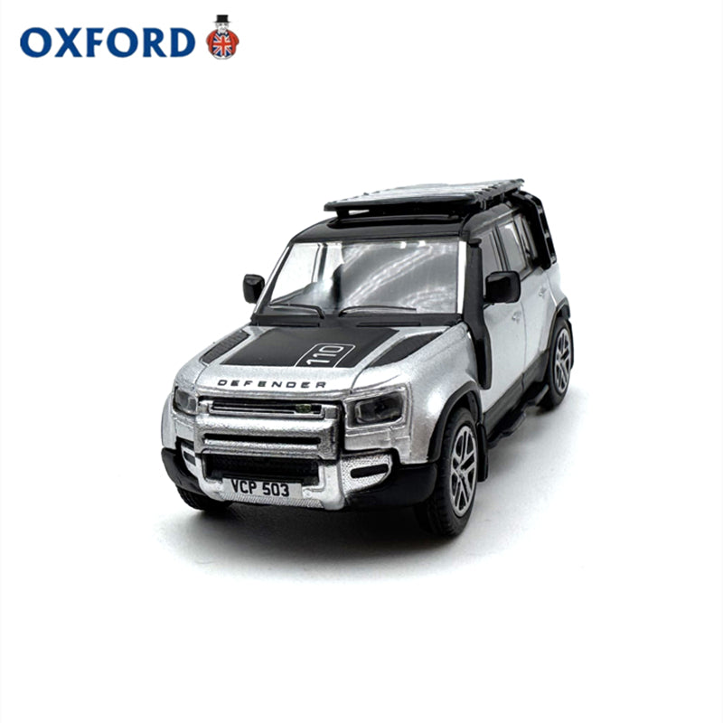 1/76 Scale New Land Rover Defender 110 Silver Diecast Model Car