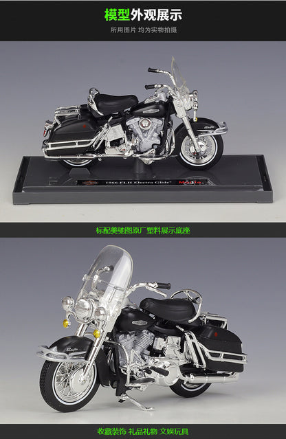 1/18 Scale 1966 Harley-Davidson FLH Electra Glide Diecast Model Motorcycle