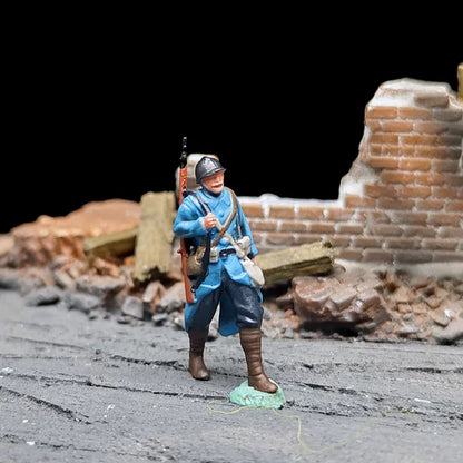 1/72 Scale French Soldiers Painted Figures for Model Dioramas