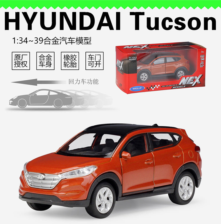 1/36 Scale Hyundai Tucson SUV Diecast Model Car Pull Back Toy