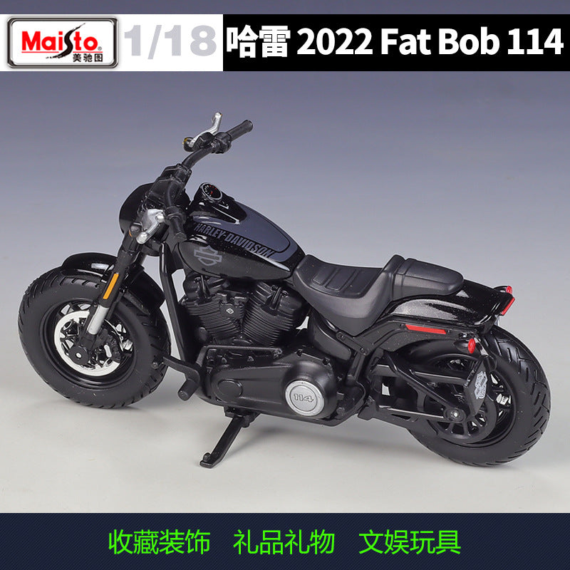 1/18 Scale 2022 Harley-Davidson Fat Bob 114 Diecast Model Motorcycle