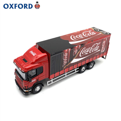 1/76 Scale Scania 4-series 94D 4-Series 6-Wheel Curtainside Truck Coca Cola Diecast Model