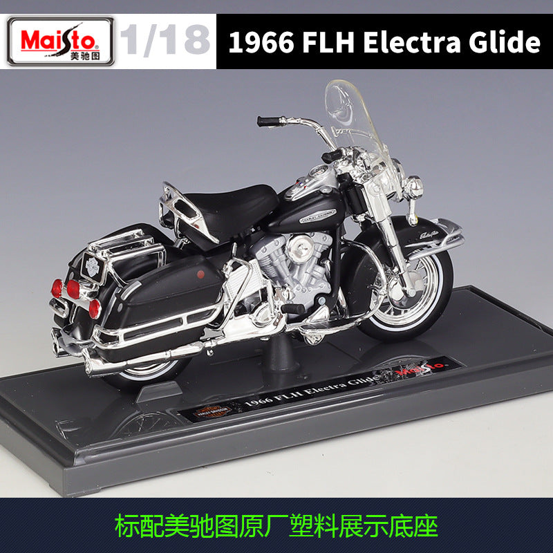 1/18 Scale 1966 Harley-Davidson FLH Electra Glide Diecast Model Motorcycle