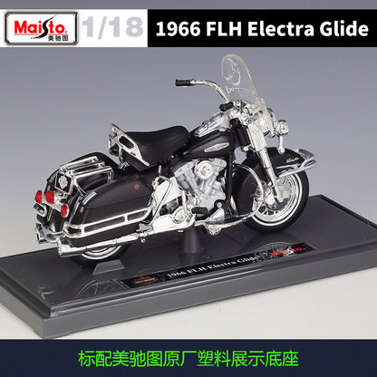 1/18 Scale 1966 Harley-Davidson FLH Electra Glide Diecast Model Motorcycle