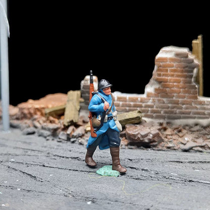 1/72 Scale French Soldiers Painted Figures for Model Dioramas