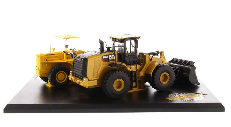 1/50 Scale Caterpillar 966A Wheel Loader (Circa 1960-1963) and CAT 966M Wheel Loader (Current) Diecast Model DM85558