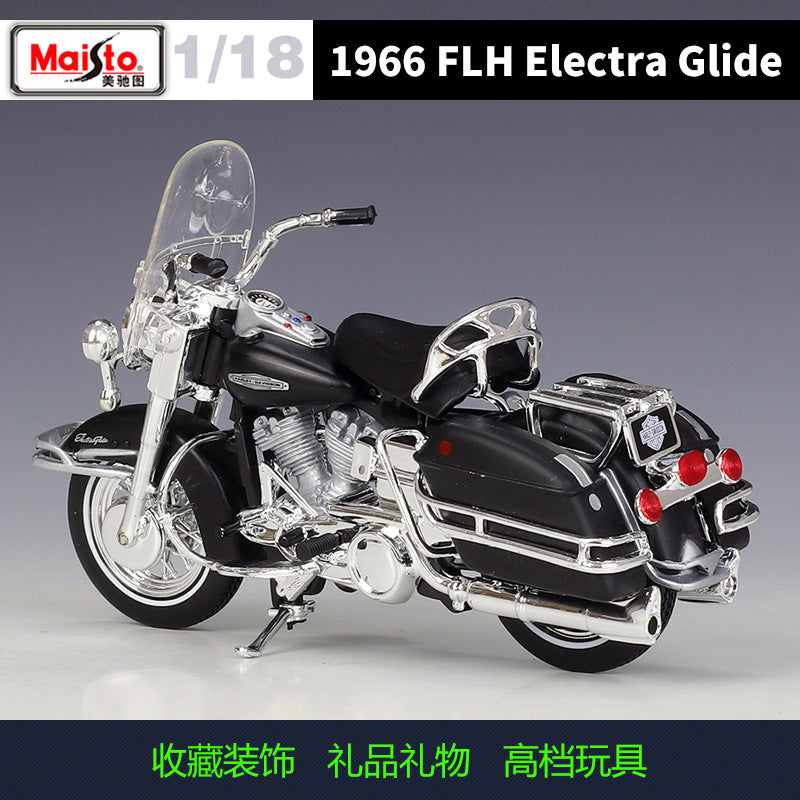 1/18 Scale 1966 Harley-Davidson FLH Electra Glide Diecast Model Motorcycle