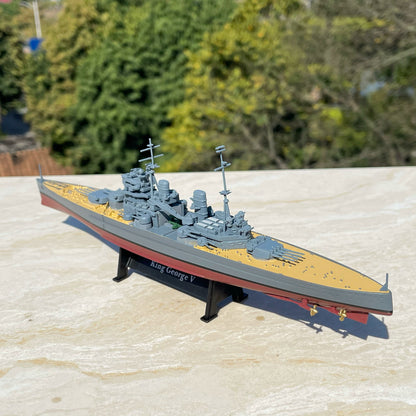 1/1000 Scale HMS King George V British V-class battleship Diecast Model