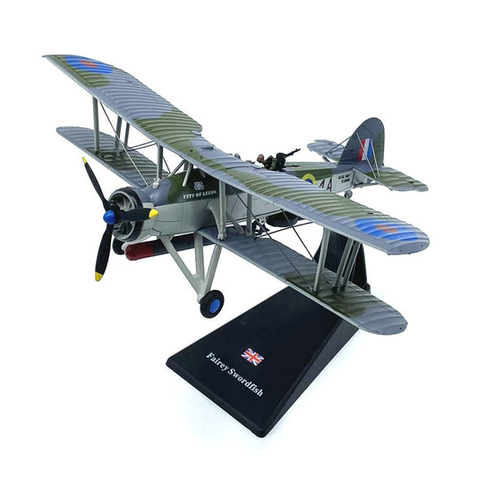 Fairey Swordfish Biplane Torpedo Bomber 1/72 Scale Diecast Aircraft Model