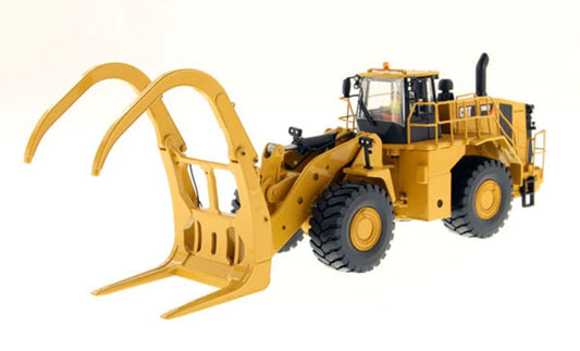 1/50 Scale Caterpillar 988K Wheel Loader with Log Grapple Diecast Model DM85917