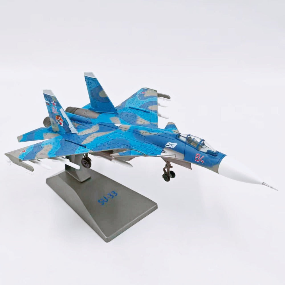 1/100 Scale Sukhoi Su-33 Flanker-D Soviet/Russian All-Weather Carrier-Based Air Superiority Fighter Diecast Model
