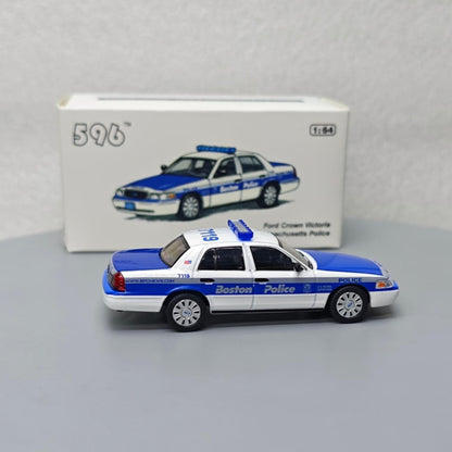 1/64 Scale Ford Crown Victoria Boston Police Car Diecast Model