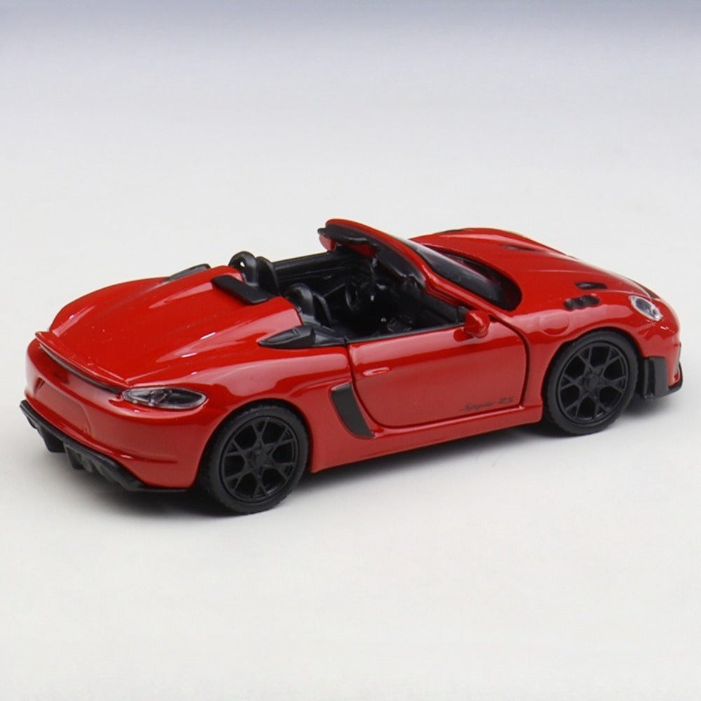 1/36 Scale Porsche 718 Spyder RS Convertible Sports Car Diecast Model Pull Back Toy
