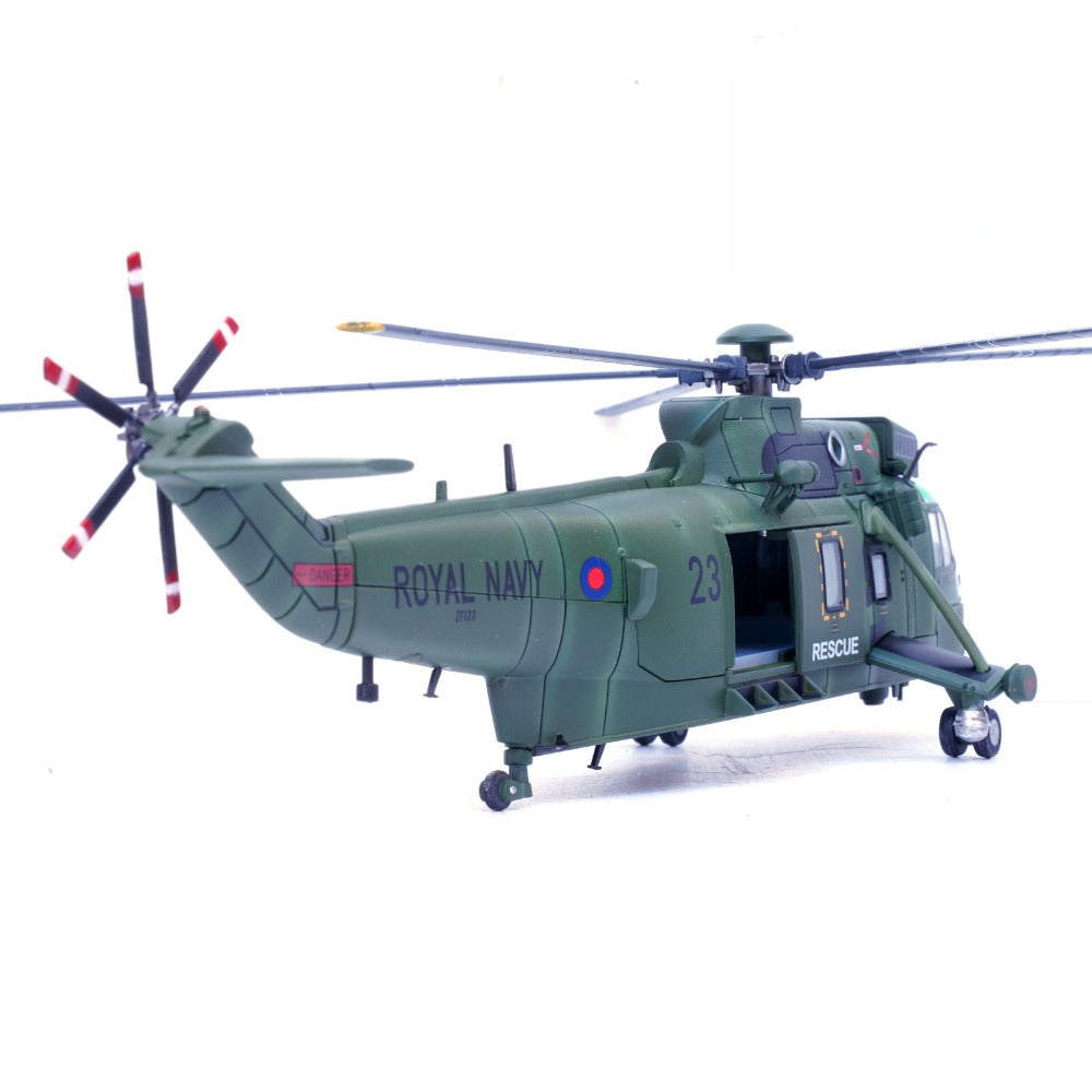 1/72 Scale Westland Sea King HC.4 Royal Navy ZF123 Helicopter Diecast Model Aircraft