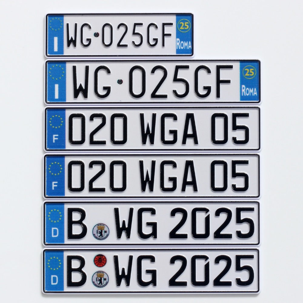Custom License Plates Sticker for Scale Model Vehicles 1/8 1/10 1/12 1/18 1/24 1/32 1/36 1/43 1/64 1/76 Toy Cars