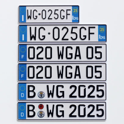Custom License Plates Sticker for Scale Model Vehicles 1/8 1/10 1/12 1/18 1/24 1/32 1/36 1/43 1/64 1/76 Toy Cars
