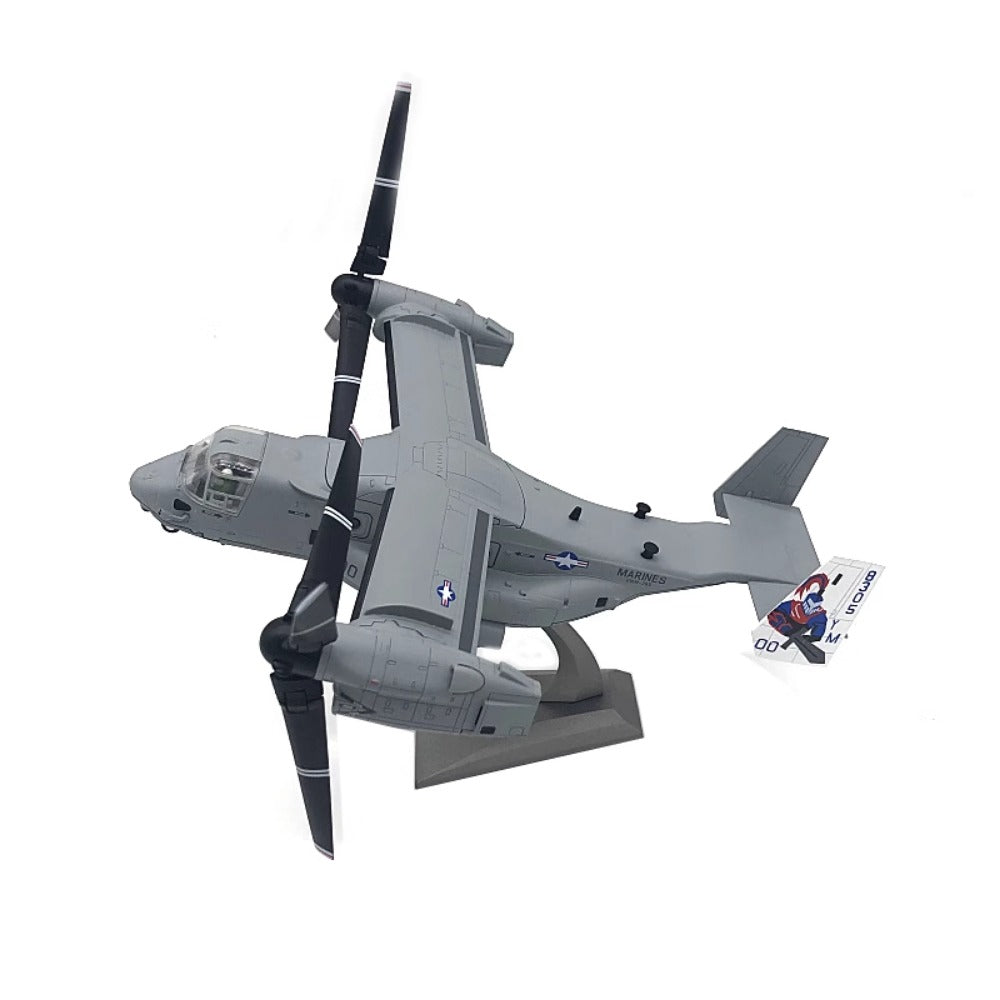 1/72 Scale Bell Boeing V-22 Osprey US Marines Tiltrotor Military Transport Aircraft Diecast Model