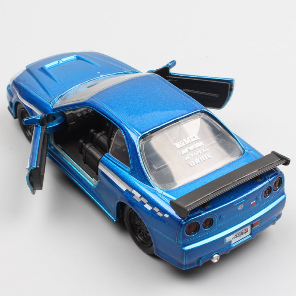 1/32 Scale 2002 Nissan Skyline GT-R Sports Car Diecast Model