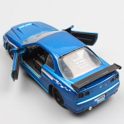 1/32 Scale 2002 Nissan Skyline GT-R Sports Car Diecast Model