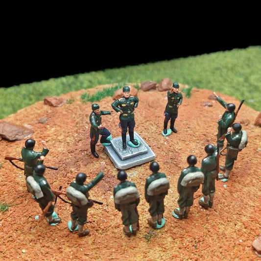 1/72 Scale WWII German Army Soldiers Painted Figurines Set for Model Dioramas