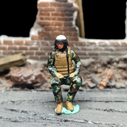 1/72 Scale M1 Abrams Tank Crew Soldiers Painted Figures for Model Dioramas