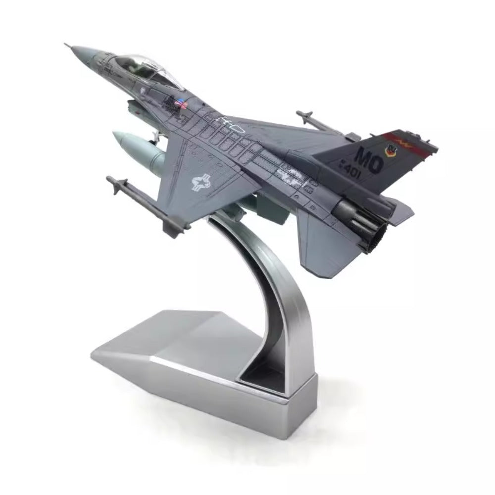 1/100 Scale USAF F-16C Fighting Falcon Multirole Fighter Diecast Model Aircraft