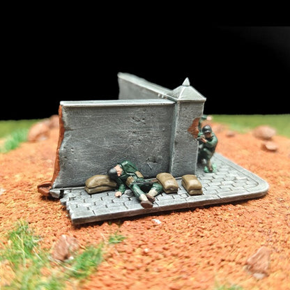 1/72 Scale WWII Street Combat Soldiers Painted Figures for Model Dioramas