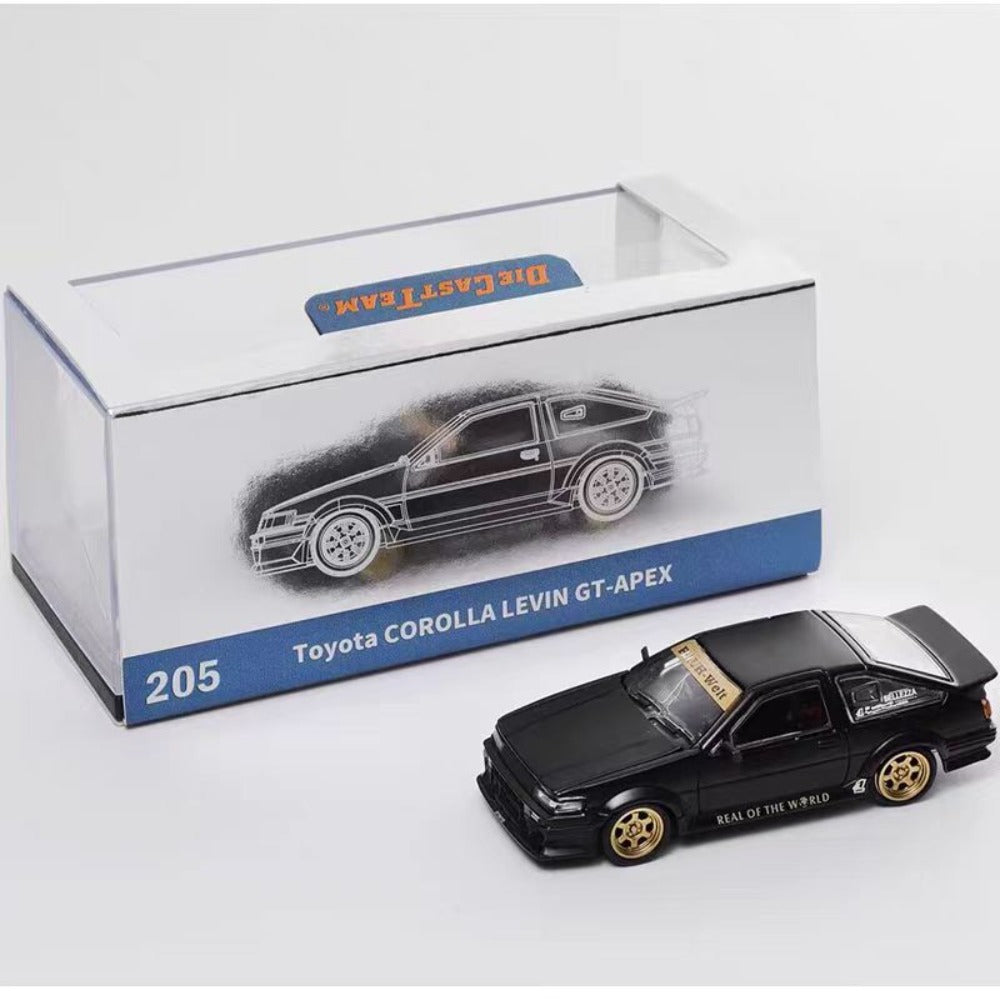1/64 Scale Toyota AE86 Corolla Levin GT-APEX Diecast Model Car