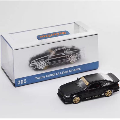 1/64 Scale Toyota AE86 Corolla Levin GT-APEX Diecast Model Car