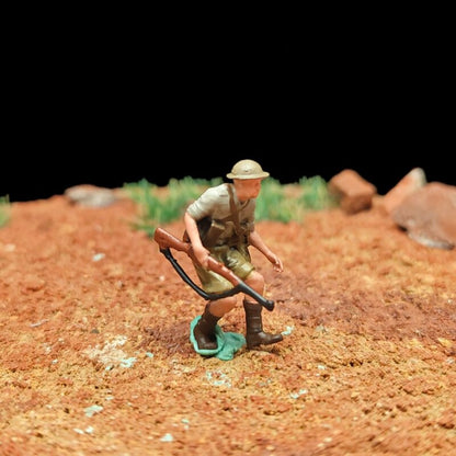 1/72 Scale WWII Soldiers Painted Figurines for Model Dioramas