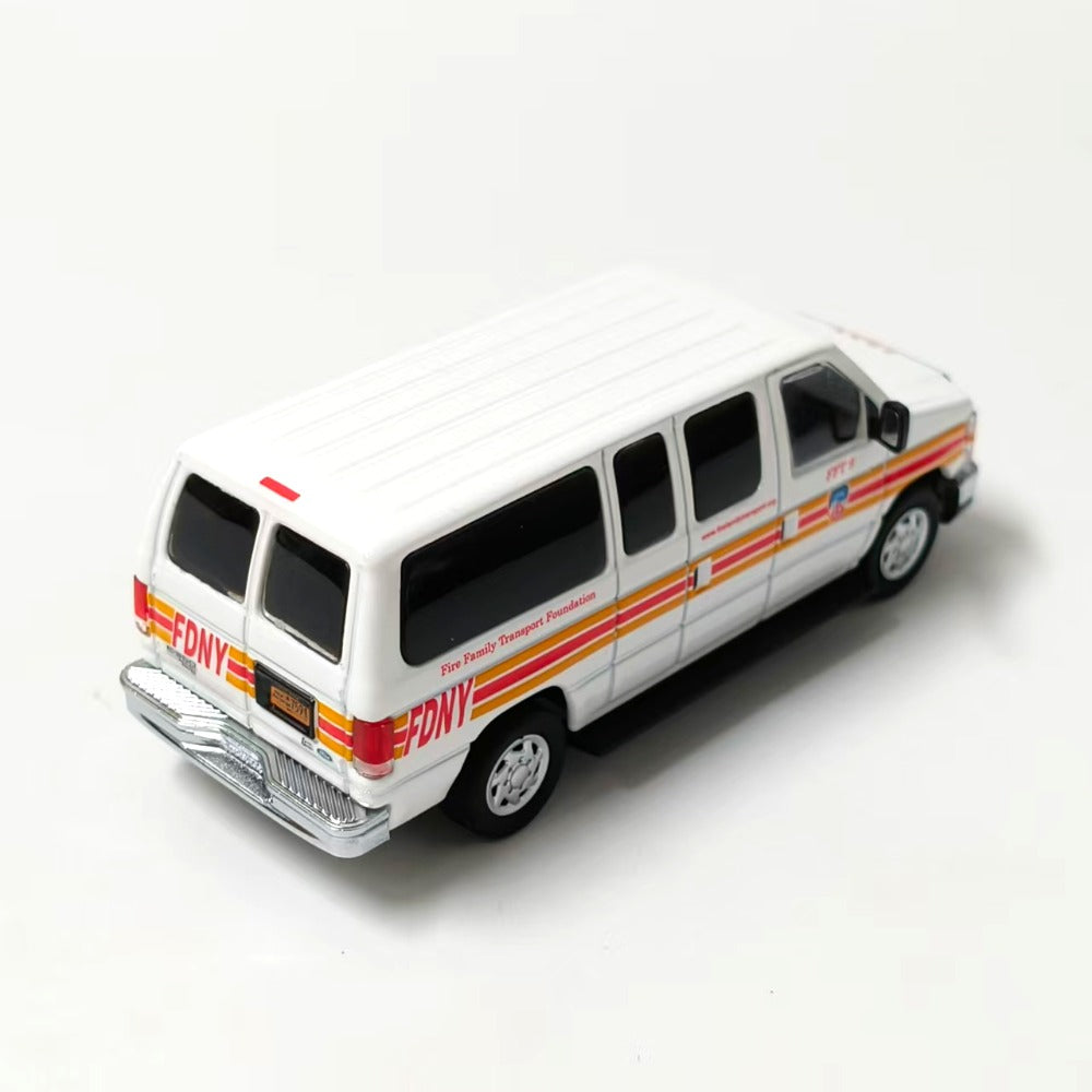 1/64 Scale Ford E-Series E-350 Van New York City Fire Department FDNY Diecast Model