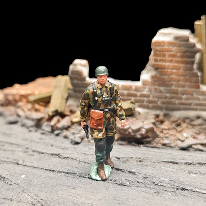 1/72 Scale WWII Fallschirmjäger Paratroopers Soldiers Painted Figures for Model Dioramas