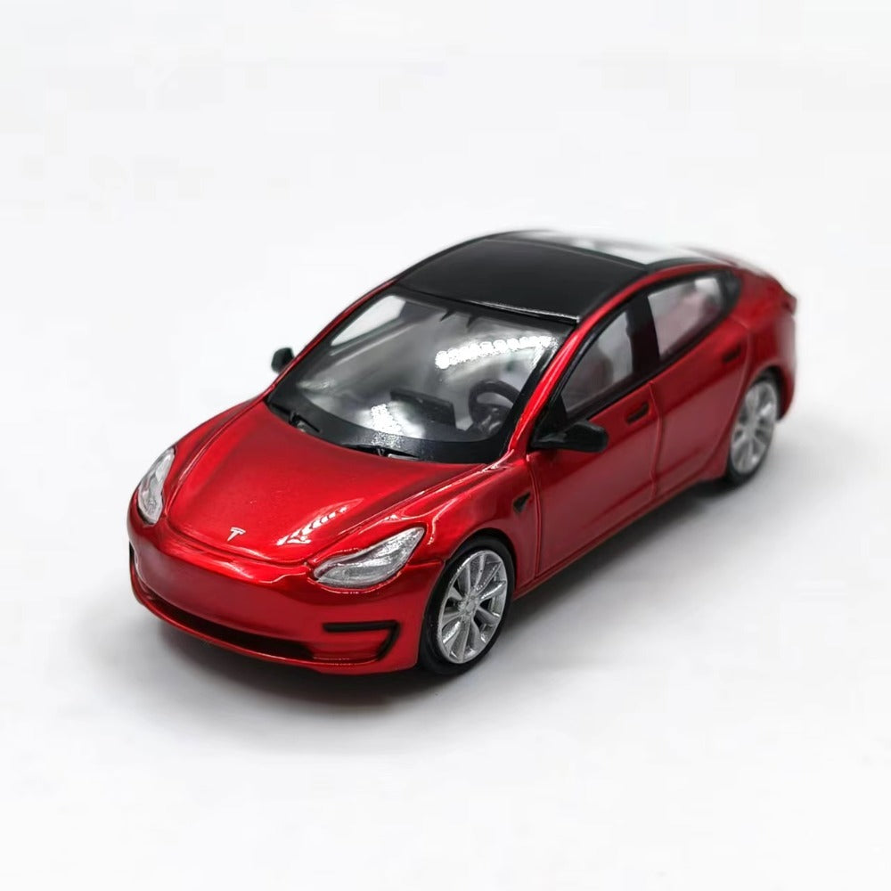 1/64 Scale Tesla Model 3 Electric Mid-Size sedan Diecast Model Car