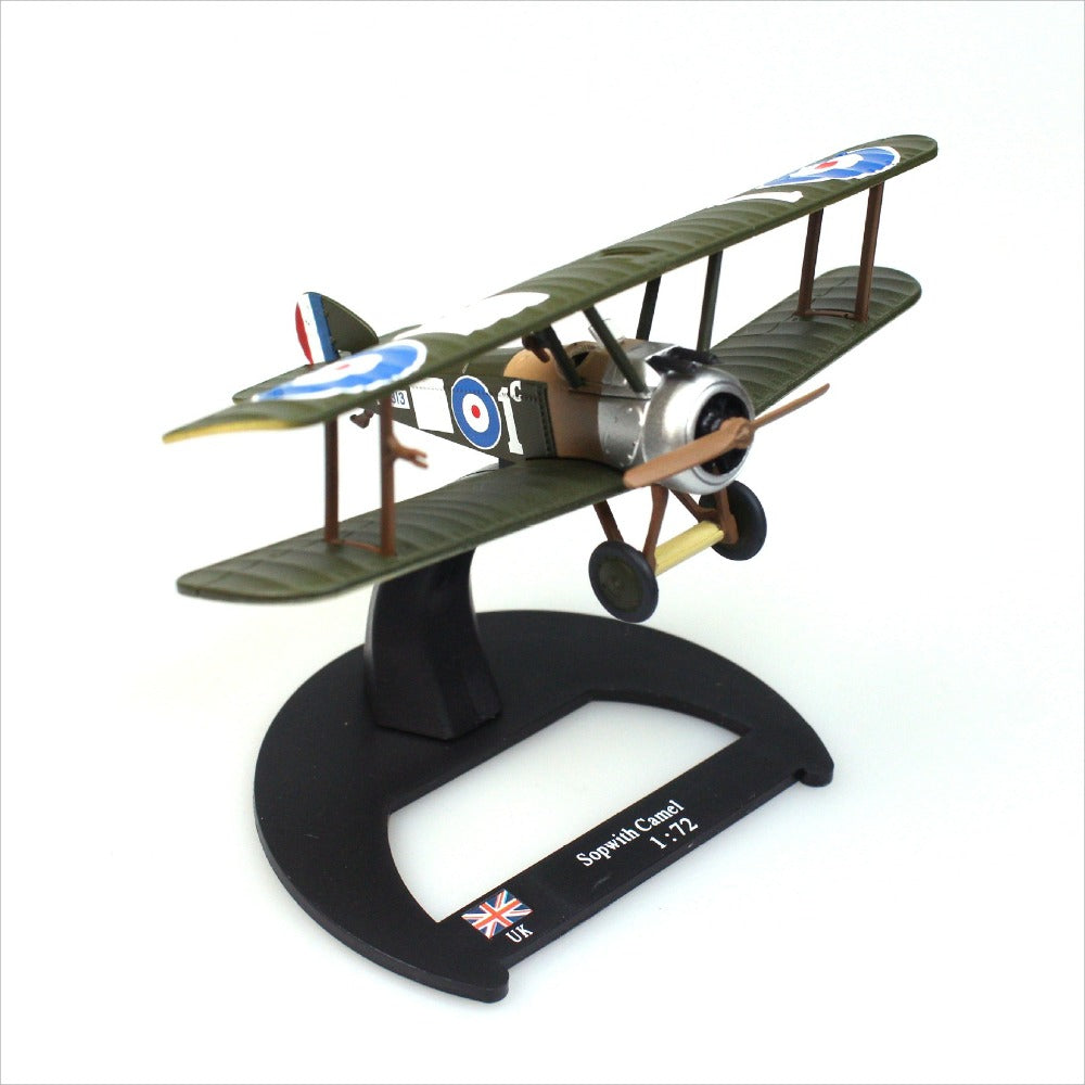 1/72 Scale Sopwith Camel WWI British Biplane Fighter Diecast Model Aircraft