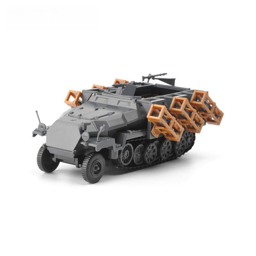 1/72 Scale Wurfrahmen 40 Stuka zu Fuss & Sd.Kfz. 251 German WWII Multiple Rocket Launcher Pre-built Plastic Collectible Model