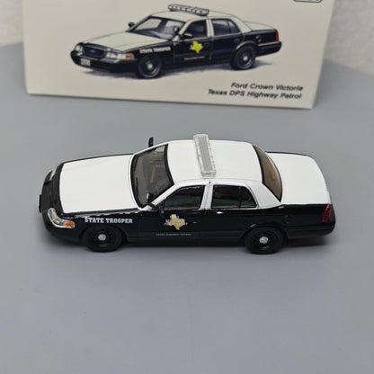 1/64 Scale Ford Crown Victoria Texas DPS Highway Patrol State Trooper Diecast Model Car