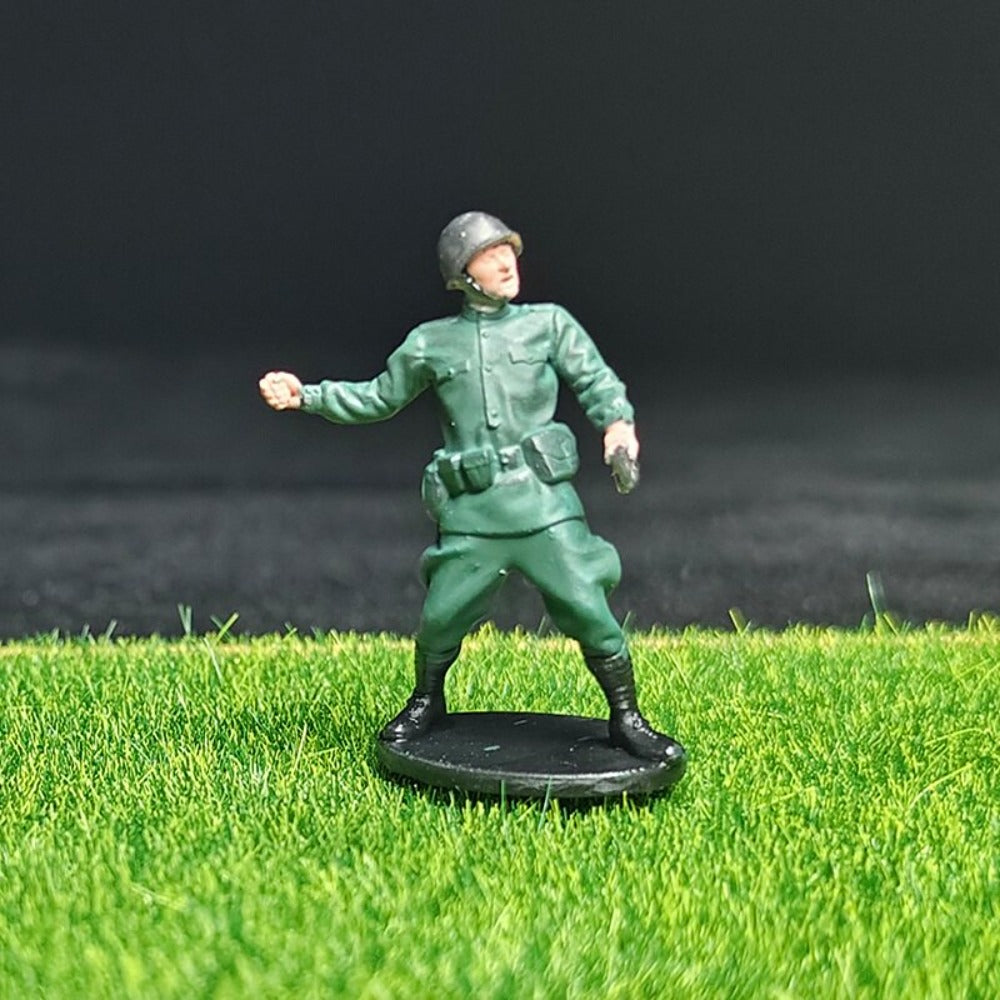 1/72 Scale WWII Soldiers Painted Miniature Figures for Model Dioramas