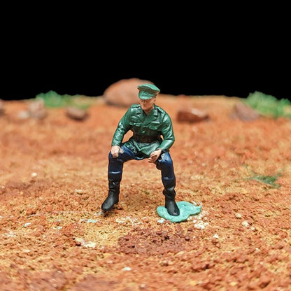 1/72 Scale WWII Soldiers Painted Figures Set for Model Dioramas