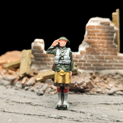 1/72 Scale Scotish Soldiers Painted Figures for Model Dioramas