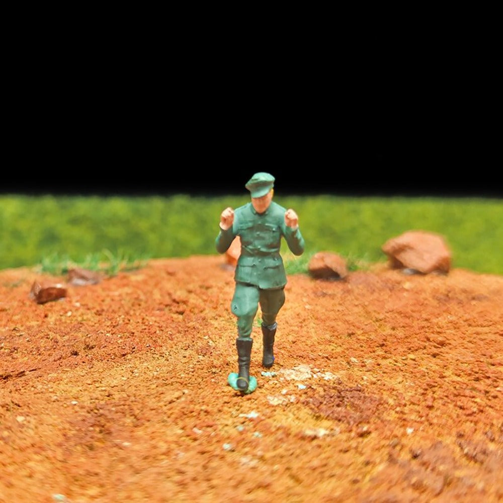 1/72 Scale WWII Wounded Soldiers Painted Figures for Model Dioramas