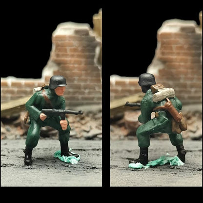 1/72 Scale German Soldiers Painted Figures Set for Model Dioramas