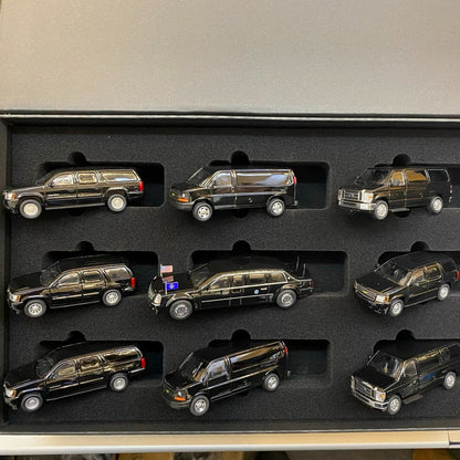 1/64 Scale US Presidential Motorcade 9 Vehicles Set Diecast Model