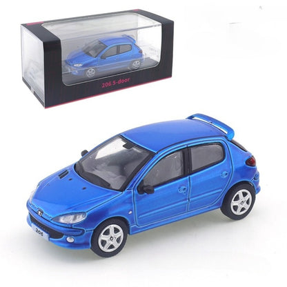 1/64 Scale Peugeot 206 5-door Hatchback Diecast Model Car
