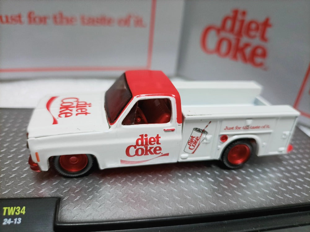 1/64 Scale 1973 Chevrolet Cheyenne Super 30 & 1975 GMC Sierra Grande 15 Diet Coke Diecast Model Car