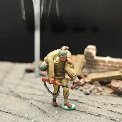 1/72 Scale WWII Soviet Soldiers Painted Figures for Model Dioramas