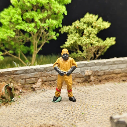 1/72 Scale Biochemical Soldiers Painted Figurines for Model Dioramas